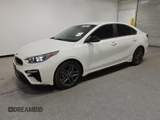 2021 Kia Forte GT-Line with VIN 3KPF34AD3ME301790, listed as a Copart auction lot 46213255 with 5,755 mi miles and Clean Title. Bid and sale history available at carsss.com. Image 1.