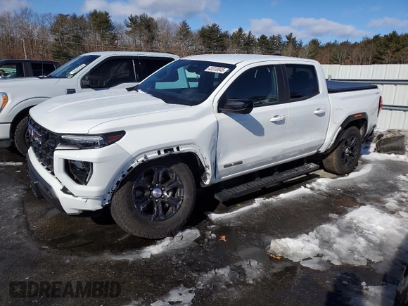 2023 GMC Canyon 4WD Elevation with VIN 1GTP6BEK8P1251470, listed as a Copart auction lot 45310045 with 7,363 mi miles and Salvage Title. Bid and sale history available at carsss.com. Image 1.