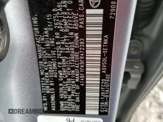 2015 Toyota Camry XLE с VIN 4T4BF1FK9FR472383, выставлен на аукционе Copart как лот 80762864 с пробегом 199 016 миль миль и Чистый • Clean title. История ставок и продаж доступна на DreamBid. Изображение 13.