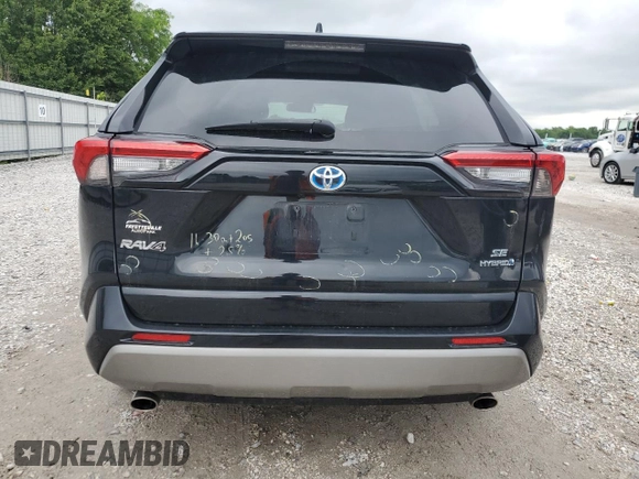 2022 Toyota RAV4 Hybrid SE with VIN 4T3T6RFV3NU089312, listed as a Copart auction lot 59324525 with 49,493 mi miles and Salvage title. Bid and sale history available at DreamBid. Image 6.