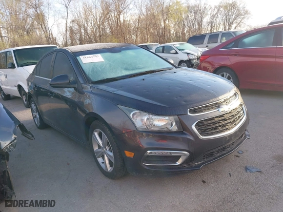 2015 Chevrolet Cruze LT with VIN 1G1PE5SB5F7190947, listed as a IAAI auction lot 41864743 with 175,329 mi miles. Bid and sale history available at carsss.com. Image 1.
