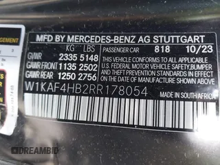 2024 Mercedes-Benz C 300 z VIN W1KAF4HB2RR178054, wystawiony jako IAAI lot #42434925 z przebiegiem 16 016 mil mil oraz . Historia ofert i sprzedaży dostępna na DreamBid. Obrazek 9.