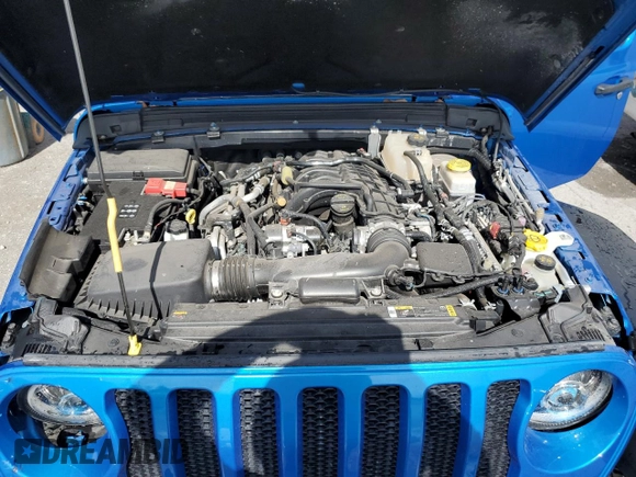 2022 Jeep Wrangler Sport S with VIN 1C4HJXAGXNW271320, listed as a Copart auction lot 63570705 with 14,840 mi miles and Salvage title. Bid and sale history available at DreamBid. Image 12.