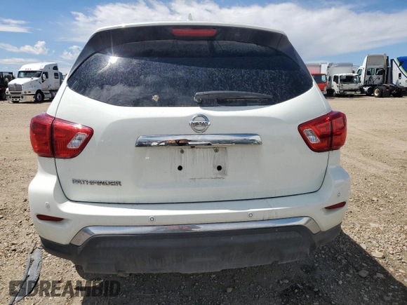 2020 Nissan Pathfinder S with VIN 5N1DR2AN8LC606481, listed as a Copart auction lot 57678925 with 61,108 mi miles and Salvage title. Bid and sale history available at DreamBid. Image 6.