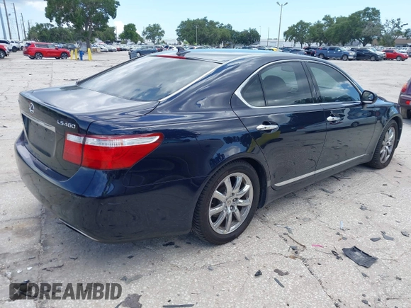 2007 Lexus LS 460 with VIN JTHBL46F675040713, listed as a IAAI auction lot 42624465 with 109,079 mi miles and . Bid and sale history available at DreamBid. Image 4.