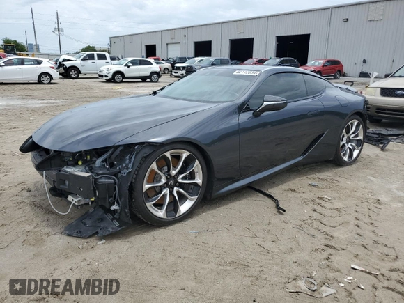 2021 Lexus LC with VIN JTHBP5AY7MA100522, listed as a Copart auction lot 62112054 with 24,094 mi miles and Non Repairable. Bid and sale history available at carsss.com. Image 1.