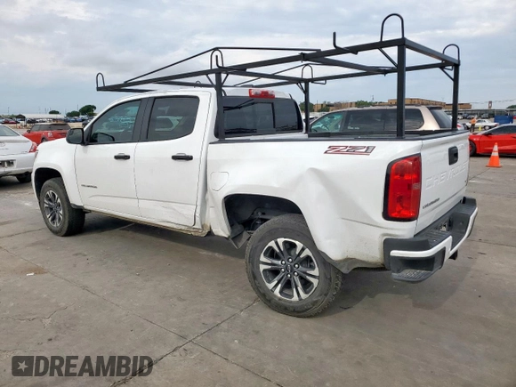 2022 Chevrolet Colorado 2WD Z71 z VIN 1GCGSDEN4N1265865, wystawiony jako Copart lot #58734245 z przebiegiem 67 650 mil mil oraz Szkoda całkowita • Salvage title. Historia ofert i sprzedaży dostępna na DreamBid. Obrazek 2.