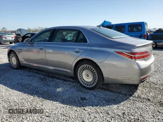 2022 Genesis G90 5.0L Ultimate with VIN KMTF54PH0NU096101, listed as a Copart auction lot 49155155 with 24,673 mi miles and Salvage Title. Bid and sale history available at carsss.com. Image 2.