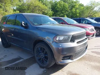 2019 Dodge Durango GT Plus with VIN 1C4RDHDG2KC847430, listed as a IAAI auction lot 41994807 with 106,545 mi miles and . Bid and sale history available at carsss.com. Image 1.