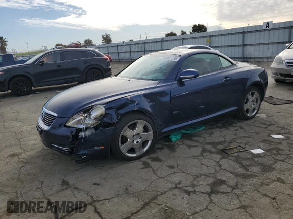 2006 Lexus SC with VIN JTHFN48Y569009647, listed as a Copart auction lot 43081855 with 71,351 mi miles and Salvage Title. Bid and sale history available at carsss.com. Image 1.