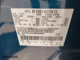 2011 Ford Edge SEL with VIN 2FMDK4JCXBBA68282, listed as a IAAI auction lot 42046398 with 152,753 mi miles. Bid and sale history available at carsss.com. Image 9.