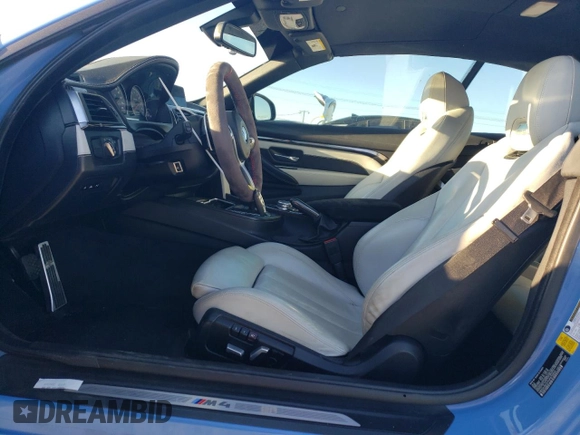 2017 BMW M4 with VIN WBS3U9C57HP970954, listed as a Copart auction lot 84011474 with 56,882 mi miles and Salvage Title. Bid and sale history available at carsss.com. Image 7.