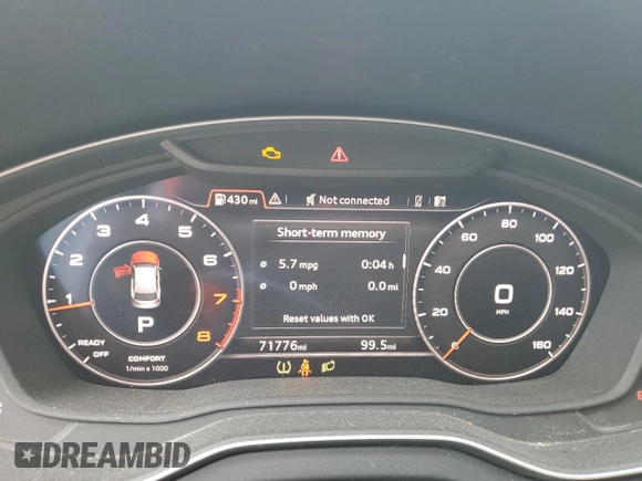 2018 Audi Q5 Premium Plus with VIN WA1BNAFY8J2061061, listed as a Copart auction lot 60143105 with 71,776 mi miles and Clean title. Bid and sale history available at DreamBid. Image 9.