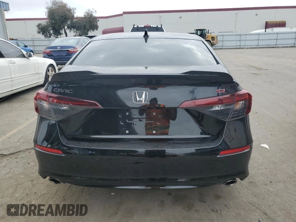 2025 Honda Civic Si with VIN 2HGFE1E50SH473225, listed as a Copart auction lot 43275915 with 4,756 mi miles and Salvage Title. Bid and sale history available at DreamBid. Image 6.