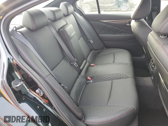 2024 Infiniti Q50 Red Sport 400 with VIN JN1FV7DRXRM680351, listed as a Copart auction lot 72008234 with 462 mi miles and Salvage title. Bid and sale history available at DreamBid. Image 10.