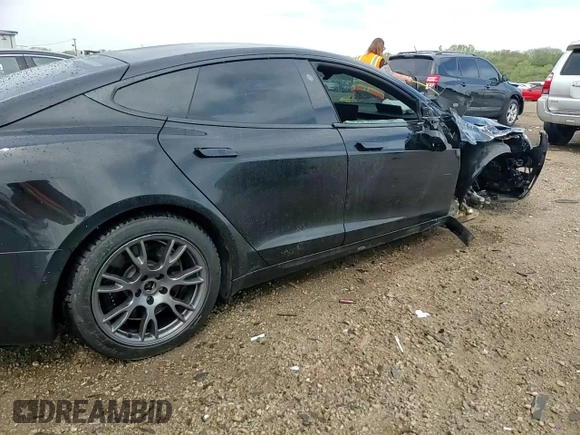 2021 Tesla Model S Plaid with VIN 5YJSA1E6XMF456295, listed as a Copart auction lot 55877025 with Not provided miles and Salvage title. Bid and sale history available at DreamBid. Image 14.