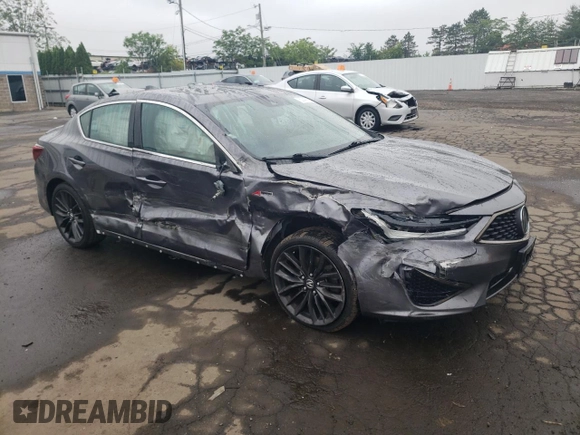 2021 Acura ILX Premium with VIN 19UDE2F81MA006340, listed as a Copart auction lot 60345715 with 106,799 mi miles and Salvage title. Bid and sale history available at DreamBid. Image 4.