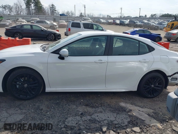 2025 Toyota Camry LE with VIN 4T1DAACK9SU084957, listed as a IAAI auction lot 41688859 with 7,396 mi miles and . Bid and sale history available at DreamBid. Image 14.