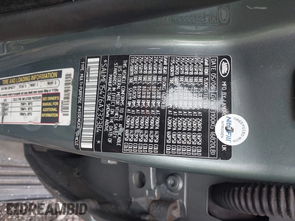 2006 Land Rover Range Rover HSE z VIN SALME15476A232384, wystawiony jako IAAI lot #42281896 z przebiegiem Nie podano mil oraz . Historia ofert i sprzedaży dostępna na DreamBid. Obrazek 9.