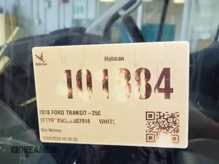 2018 Ford Transit with VIN 1FTYR2XM3JKB07918, listed as a IAAI auction lot 42015438 with 60,935 mi miles and . Bid and sale history available at DreamBid. Image 1.
