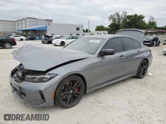 2024 BMW 3 Series M340i with VIN 3MW49FS0XR8E19139, listed as a Copart auction lot 76483684 with 9,963 mi miles and Salvage Title. Bid and sale history available at carsss.com. Image 1.