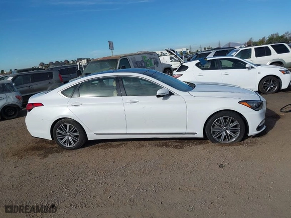 2018 Genesis G80 3.8L with VIN KMHGN4JE9JU216176, listed as a IAAI auction lot 40976135 with 50,530 mi miles. Bid and sale history available at carsss.com. Image 14.