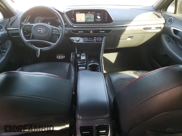2021 Hyundai Sonata SEL Plus with VIN 5NPEJ4J27MH133132, listed as a Copart auction lot 50232035 with 88,306 mi miles and Salvage Title. Bid and sale history available at DreamBid. Image 8.