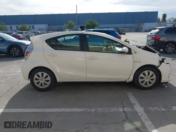 2012 Toyota Prius One with VIN JTDKDTB33C1027813, listed as a IAAI auction lot 41721224 with 183,054 mi miles. Bid and sale history available at carsss.com. Image 13.