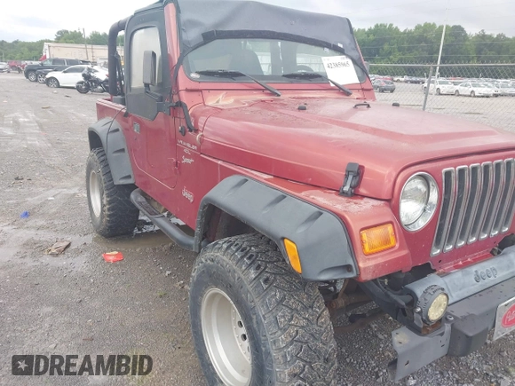 2000 Jeep Wrangler Sport with VIN 1J4FA49S2YP764321, listed as a IAAI auction lot 42385965 with Not provided miles and . Bid and sale history available at DreamBid. Image 1.