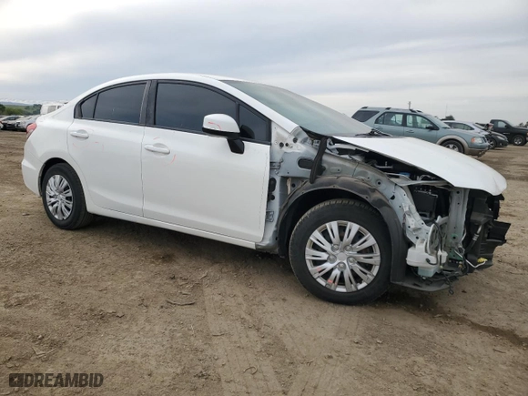 2013 Honda Civic Sdn LX with VIN 19XFB2F59DE213416, listed as a Copart auction lot 53477085 with 69,753 mi miles and Salvage Title. Bid and sale history available at carsss.com. Image 4.