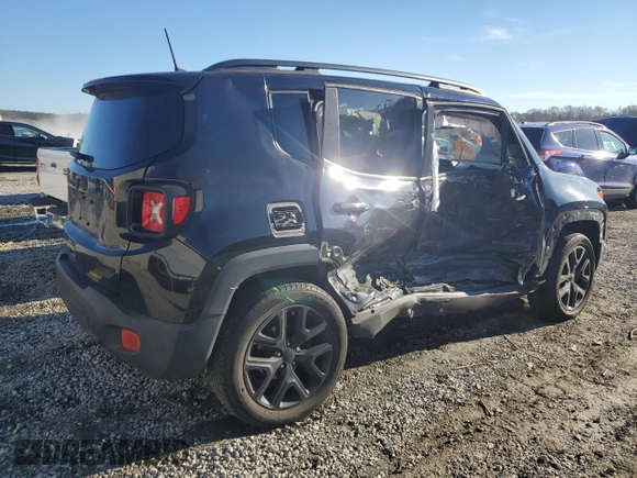 2018 Jeep Renegade Altitude with VIN ZACCJBBB5JPG75357, listed as a Copart auction lot 80260204 with 70,377 mi miles and Salvage title. Bid and sale history available at DreamBid. Image 3.