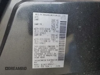 2013 Nissan Pathfinder SV with VIN 5N1AR2MM3DC649634, listed as a Copart auction lot 52054425 with 123,100 mi miles and Salvage Title. Bid and sale history available at carsss.com. Image 14.