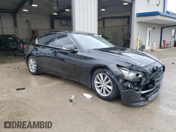 2014 Infiniti Q50 Premium with VIN JN1BV7AR5EM702785, listed as a Copart auction lot 53533525 with 98,054 mi miles and Salvage Title. Bid and sale history available at carsss.com. Image 4.