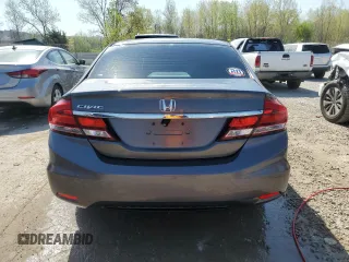 2013 Honda Civic EX with VIN 2HGFB2F89DH506846, listed as a Copart auction lot 53423285 with 92,542 mi miles and Salvage Title. Bid and sale history available at DreamBid. Image 6.