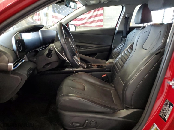 2022 Hyundai Elantra Hybrid Limited with VIN KMHLN4AJ3NU032210, listed as a Copart auction lot 89205565 with 69,768 mi miles and Salvage Title. Bid and sale history available at carsss.com. Image 7.