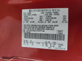2001 Ford Ranger XL with VIN 1FTYR10D21TA77146, listed as a Copart auction lot 60908893 with 133,765 mi miles and Salvage Title. Bid and sale history available at carsss.com. Image 12.