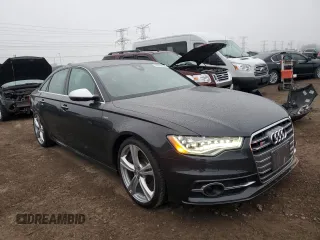 2013 Audi S6 Prestige with VIN WAUJ2AFC8DN121225, listed as a Copart auction lot 80797594 with 126,532 mi miles and Salvage Title. Bid and sale history available at carsss.com. Image 4.