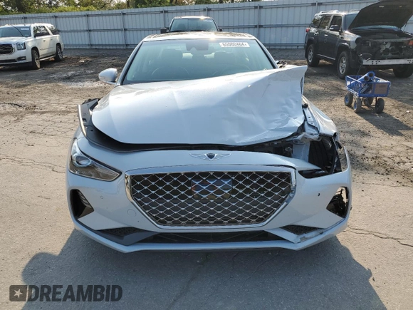 2021 Genesis G70 3.3T with VIN KMTG74LE9MU074297, listed as a Copart auction lot 65980464 with 14,491 mi miles and Salvage Title. Bid and sale history available at carsss.com. Image 5.