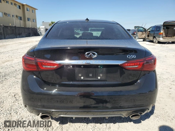 2021 Infiniti Q50 Pure with VIN JN1EV7AP1MM701174, listed as a Copart auction lot 49970925 with 68,668 mi miles and Non Repairable. Bid and sale history available at DreamBid. Image 6.