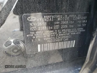 2019 Hyundai Elantra GT with VIN KMHH35LE2KU094601, listed as a Copart auction lot 51204115 with 117,210 mi miles and Salvage Title. Bid and sale history available at carsss.com. Image 15.