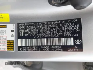 2009 Toyota Prius with VIN JTDKB20U293524909, listed as a IAAI auction lot 41881600 with 186,281 mi miles and . Bid and sale history available at DreamBid. Image 9.