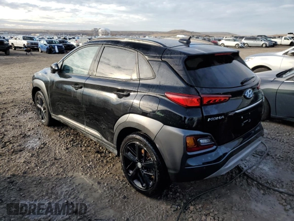 2019 Hyundai Kona Ultimate with VIN KM8K5CA52KU246755, listed as a Copart auction lot 87743275 with 107,377 mi miles and Clean Title. Bid and sale history available at carsss.com. Image 2.
