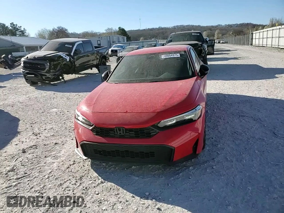 2025 Honda Civic Sport with VIN 2HGFE2F51SH510352, listed as a Copart auction lot 49004975 with 5,056 mi miles and Salvage title. Bid and sale history available at DreamBid. Image 11.
