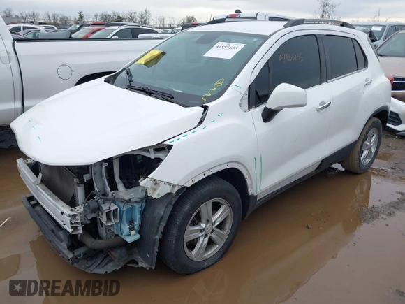 2019 Chevrolet Trax LT with VIN KL7CJLSB6KB913781, listed as a IAAI auction lot 41855655 with 86,444 mi miles and . Bid and sale history available at carsss.com. Image 18.