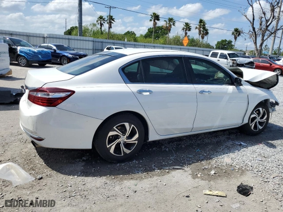 2016 Honda Accord Sedan LX with VIN 1HGCR2F31GA102350, listed as a Copart auction lot 51472015 with 86,301 mi miles and Salvage Title. Bid and sale history available at carsss.com. Image 3.
