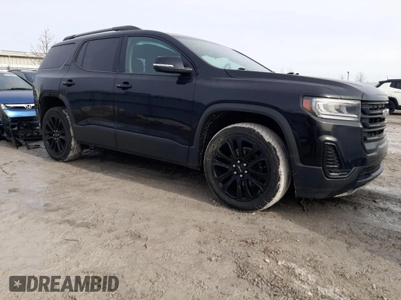 2021 GMC Acadia SLE with VIN 1GKKNKLS7MZ214167, listed as a Copart auction lot 43127365 with 70,351 mi miles and Salvage Title. Bid and sale history available at DreamBid. Image 4.