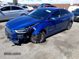2018 Ford Fusion Hybrid Titanium with VIN 3FA6P0RU1JR181631, listed as a Copart auction lot 46838703 with 110,666 mi miles. Bid and sale history available at carsss.com. Image 1.