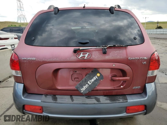 2005 Hyundai Santa Fe GLS with VIN KM8SC73DX5U878943, listed as a Copart auction lot 61337024 with 127,857 mi miles and Salvage Title. Bid and sale history available at carsss.com. Image 6.