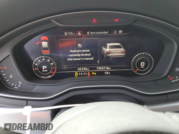 2019 Audi A4 Prestige with VIN WAUFNAF44KA070722, listed as a Copart auction lot 52925964 with 42,336 mi miles. Bid and sale history available at carsss.com. Image 9.