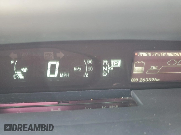 2014 Toyota Prius Four with VIN JTDKN3DU1E0367280, listed as a Copart auction lot 55263865 with 263,596 mi miles and Salvage Title. Bid and sale history available at carsss.com. Image 9.